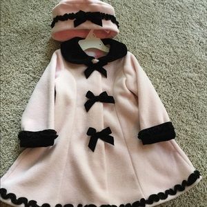 Sophia Rose little girls pink coat and hat
